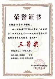 说明: 技能兴鲁三等奖指导教师